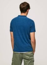 muškarci indigo iznošena pamučna polo majica Pepe Jeans JZ8H1079 - Slika 4