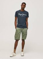 muškarci indigo majica s otisnutim logotipom essentialenim n Pepe Jeans JZ8H1015 - Slika 2