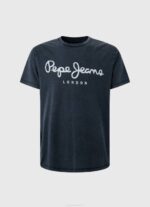 muškarci indigo majica s otisnutim logotipom essentialenim n Pepe Jeans JZ8H1015 - Slika 5