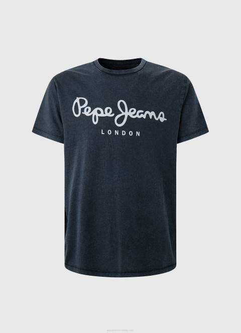 muškarci indigo majica s otisnutim logotipom essentialenim n Pepe Jeans JZ8H1015 - Slika 5