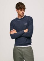 muškarci indigo odaberite žersej sa zaobljenim ovratnikom Pepe Jeans JZ8H858