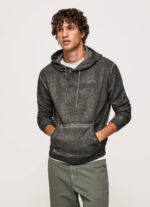 muškarci isprano crno bandana pamučni džemper Pepe Jeans JZ8H893