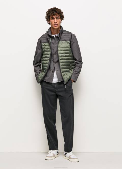 muškarci isprano crno color block podstavljeni prsluk Pepe Jeans JZ8H840 - Slika 2