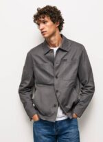 muškarci isprano crno majica od kepera opuštenog kroja Pepe Jeans JZ8H1047