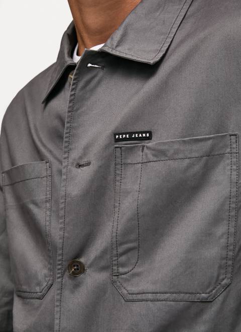 muškarci isprano crno majica od kepera opuštenog kroja Pepe Jeans JZ8H1047 - Slika 3