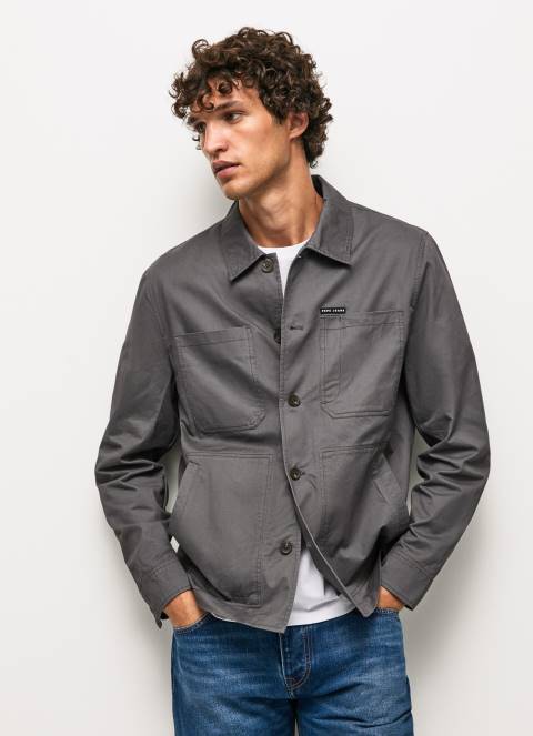 muškarci isprano crno majica od kepera opuštenog kroja Pepe Jeans JZ8H1047 - Slika 1
