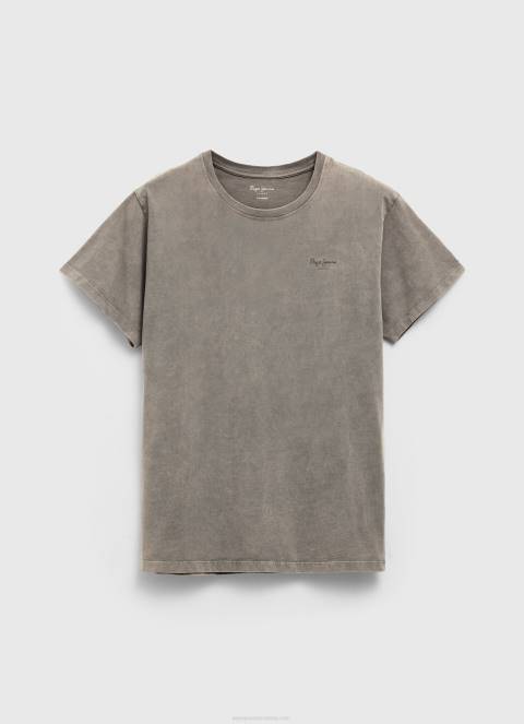 muškarci isprano crno pamučna majica s otisnutim logotipom Pepe Jeans JZ8H927 - Slika 5