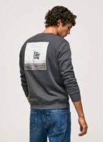 muškarci isprano crno skakač za ispis fotografija Pepe Jeans JZ8H885 - Slika 4