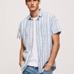 muškarci jarman luther uska košulja na pruge Pepe Jeans JZ8H1056