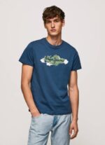 muškarci jarman pamučna majica s logotipom kistova Pepe Jeans JZ8H983