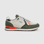 muškarci kaki zelena brit kombinirane tenisice Pepe Jeans JZ8H1185