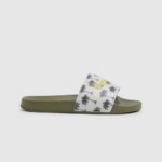 muškarci kaki zelena japanke za plažu sa slider printom Pepe Jeans JZ8H1282