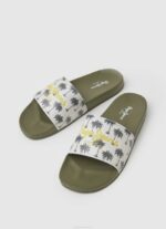 muškarci kaki zelena japanke za plažu sa slider printom Pepe Jeans JZ8H1282 - Slika 3