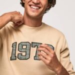 muškarci kamen Pamučni džemper s logotipom iz 1973 Pepe Jeans JZ8H889
