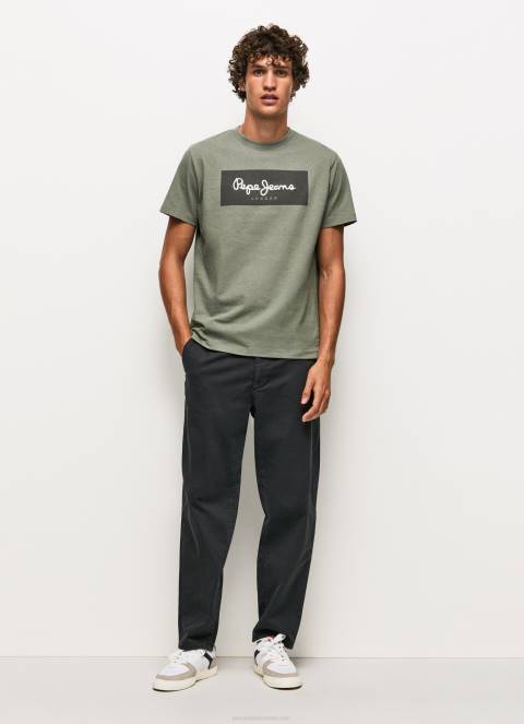muškarci lijevanje pamučna majica s izvezenim logotipom Pepe Jeans JZ8H914 - Slika 2