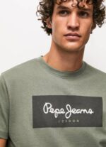 muškarci lijevanje pamučna majica s izvezenim logotipom Pepe Jeans JZ8H914 - Slika 3