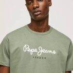 muškarci lijevanje pamučna majica s otisnutim logotipom Pepe Jeans JZ8H920