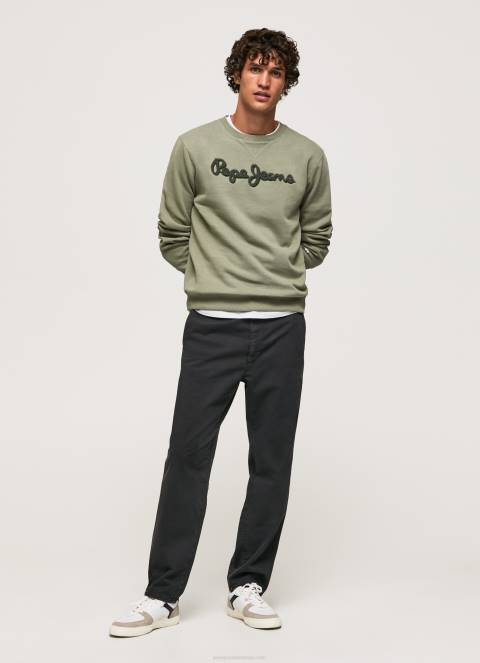 muškarci lijevanje pamučni džemper s izvezenim logotipom Pepe Jeans JZ8H874 - Slika 2