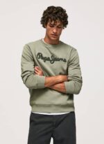 muškarci lijevanje pamučni džemper s izvezenim logotipom Pepe Jeans JZ8H874