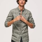 muškarci lijevanje uska karirana košulja Pepe Jeans JZ8H1036
