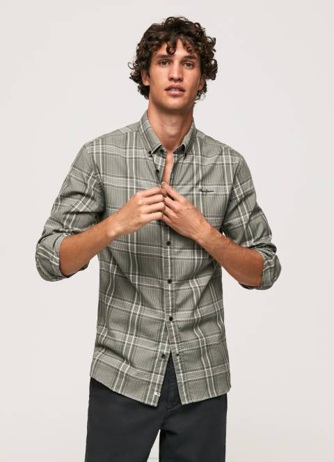 muskarci_lijevanje_uska_karirana_kosulja_pepe_jeans_jz8h1036.jpg muškarci lijevanje uska karirana košulja Pepe Jeans JZ8H1036 - Slika 1