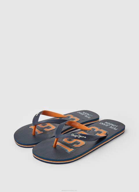 muškarci mornarica japanke za plažu hawi 1973 Pepe Jeans JZ8H1266 - Slika 3
