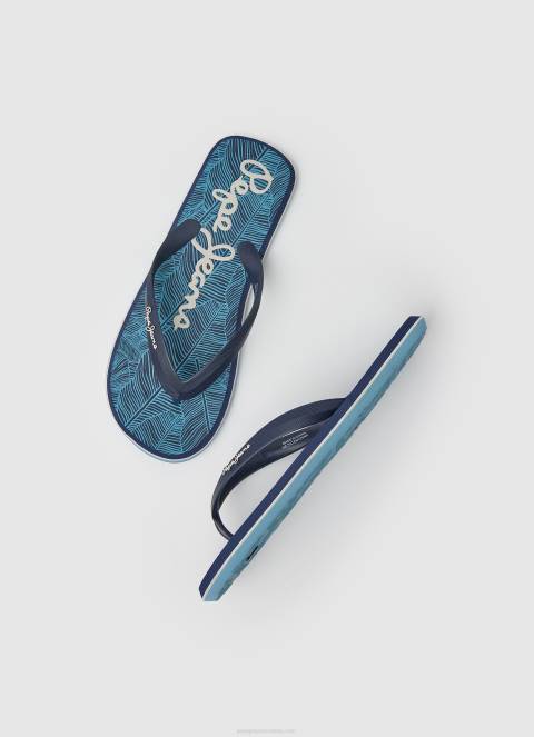 muškarci mornarica japanke za plažu kitova prašuma Pepe Jeans JZ8H1287 - Slika 2