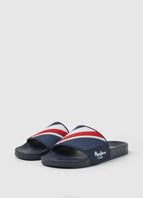 muškarci mornarica japanke za plažu s kliznom teksturom Pepe Jeans JZ8H1264 - Slika 3