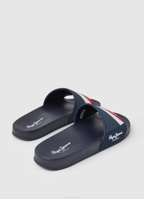 muškarci mornarica japanke za plažu s kliznom teksturom Pepe Jeans JZ8H1264 - Slika 4