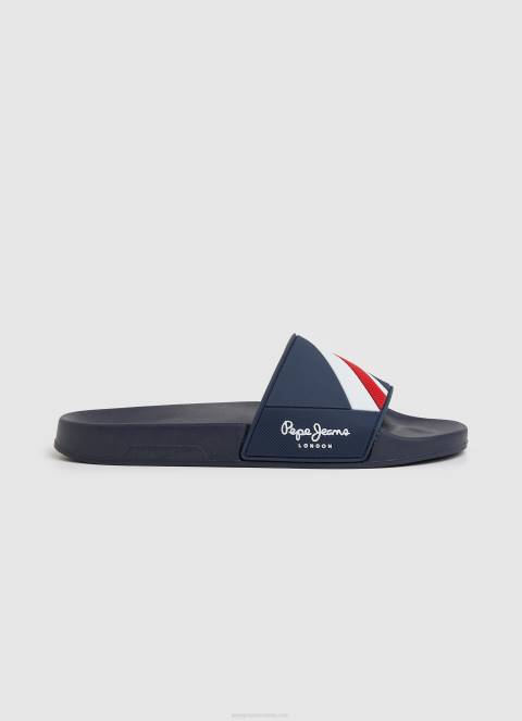 muškarci mornarica japanke za plažu s kliznom teksturom Pepe Jeans JZ8H1264 - Slika 1