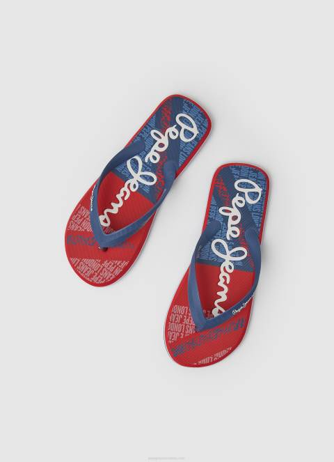 muškarci mornarica japanke za plažu sa zastavom kitova Pepe Jeans JZ8H1256 - Slika 2