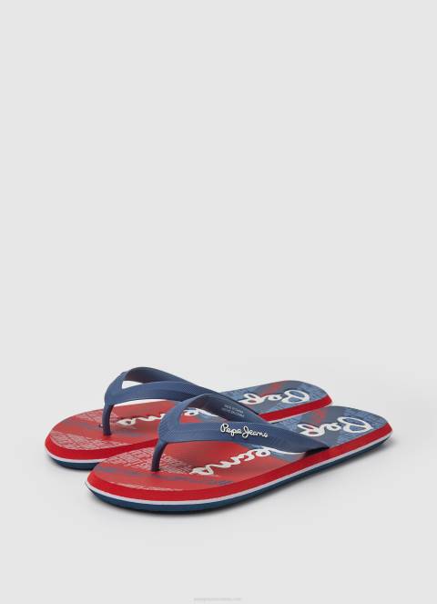 muškarci mornarica japanke za plažu sa zastavom kitova Pepe Jeans JZ8H1256 - Slika 3