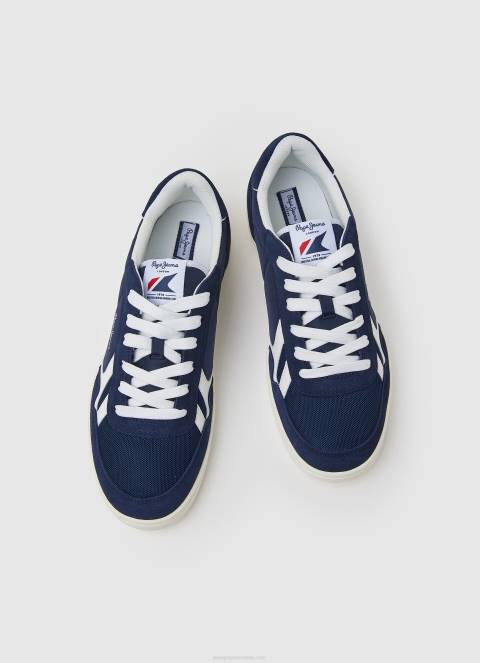 muškarci mornarica kore vintage kombinirane tenisice Pepe Jeans JZ8H1201 - Slika 2