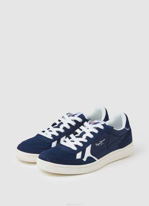 muškarci mornarica kore vintage kombinirane tenisice Pepe Jeans JZ8H1201 - Slika 3