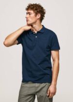 muškarci mornarica majica s logom Pepe Jeans JZ8H1078 - Slika 3