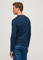 muškarci mornarica pamučna majica dugih rukava Pepe Jeans JZ8H1009 - Slika 4