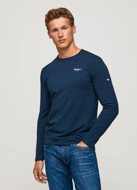 muskarci_mornarica_pamucna_majica_dugih_rukava_pepe_jeans_jz8h1009.jpg muškarci mornarica pamučna majica dugih rukava Pepe Jeans JZ8H1009 - Slika 1