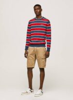 muškarci multi pamučni jersey s prugastim printom Pepe Jeans JZ8H861 - Slika 2