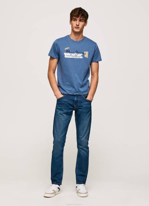 muškarci ozzy pamučna majica s logotipom kistova Pepe Jeans JZ8H929 - Slika 2