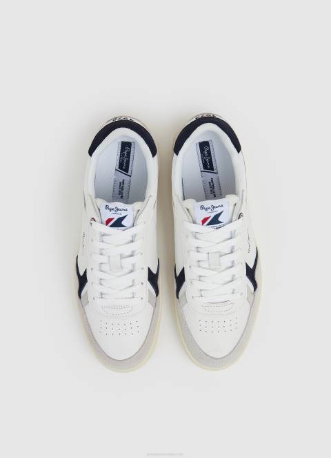 muškarci prljavo bijelo kore combi kombinirane tenisice Pepe Jeans JZ8H1169 - Slika 3
