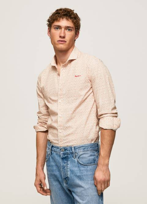 muškarci prljavo bijelo lucus uska košulja od poplina Pepe Jeans JZ8H1053 - Slika 2