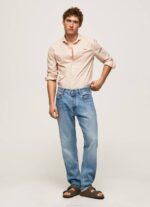 muškarci prljavo bijelo lucus uska košulja od poplina Pepe Jeans JZ8H1053