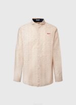muškarci prljavo bijelo lucus uska košulja od poplina Pepe Jeans JZ8H1053 - Slika 5