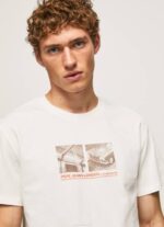 muškarci prljavo bijelo majica s printom fotografija Pepe Jeans JZ8H988 - Slika 3