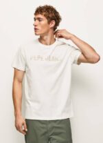 muškarci prljavo bijelo majica s printom logotipa Pepe Jeans JZ8H961 - Slika 3
