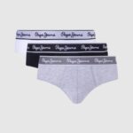 muškarci sivi lapor 3 paketa elastičnih pamučnih gaćica Pepe Jeans JZ8H1157