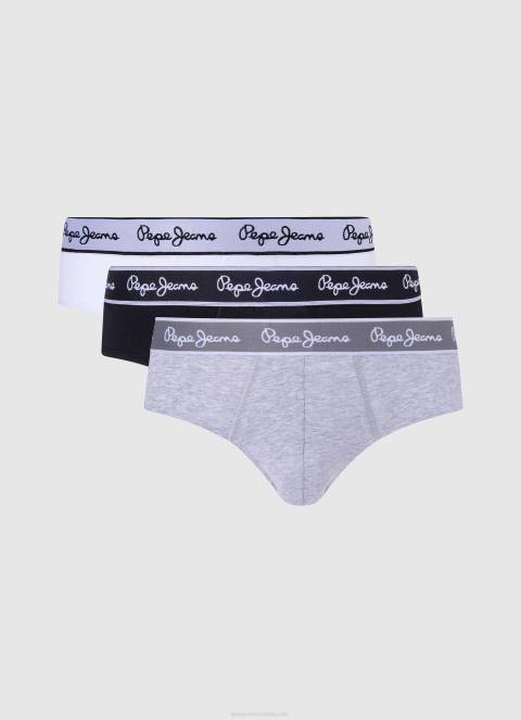 muškarci sivi lapor 3 paketa elastičnih pamučnih gaćica Pepe Jeans JZ8H1157 - Slika 1