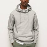 muškarci sivi lapor džemper s logotipom visoke gustoće Pepe Jeans JZ8H904