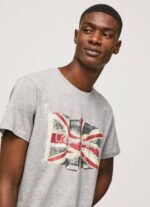 muškarci sivi lapor logotip zastave i majica s vijorećom zastavom Pepe Jeans JZ8H936 - Slika 3