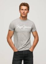 muškarci sivi lapor pamučna majica kratkih rukava Pepe Jeans JZ8H1004